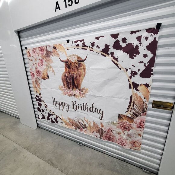Highland Cow Birthday Decor Party Photo Background Theme for Girls 84X60 - Picture 4 of 6